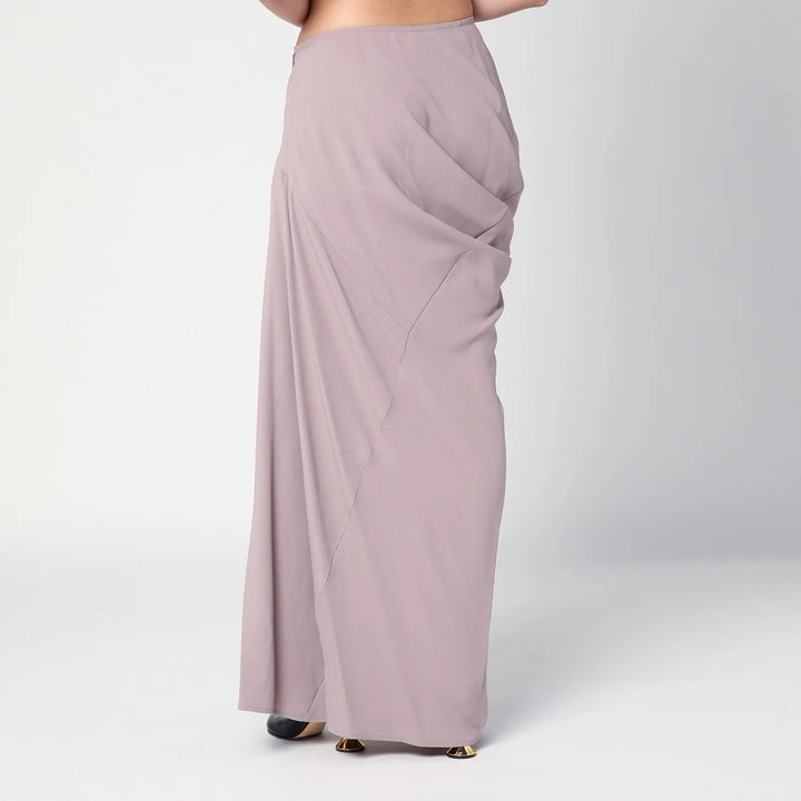 Dries Van Noten - Pink long draped skirt