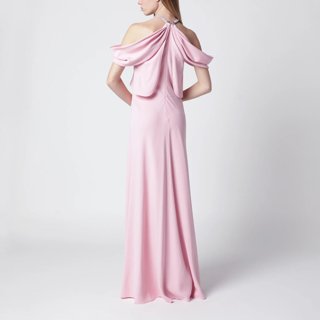 Alberta Ferretti - Long pink off-shoulder dress