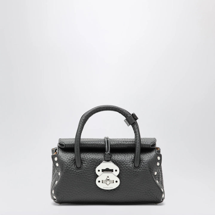 Zanellato - Dotta Baby black grained leather bag