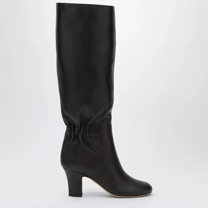 Ferragamo - Ruched Boots in Dark Brown Leather