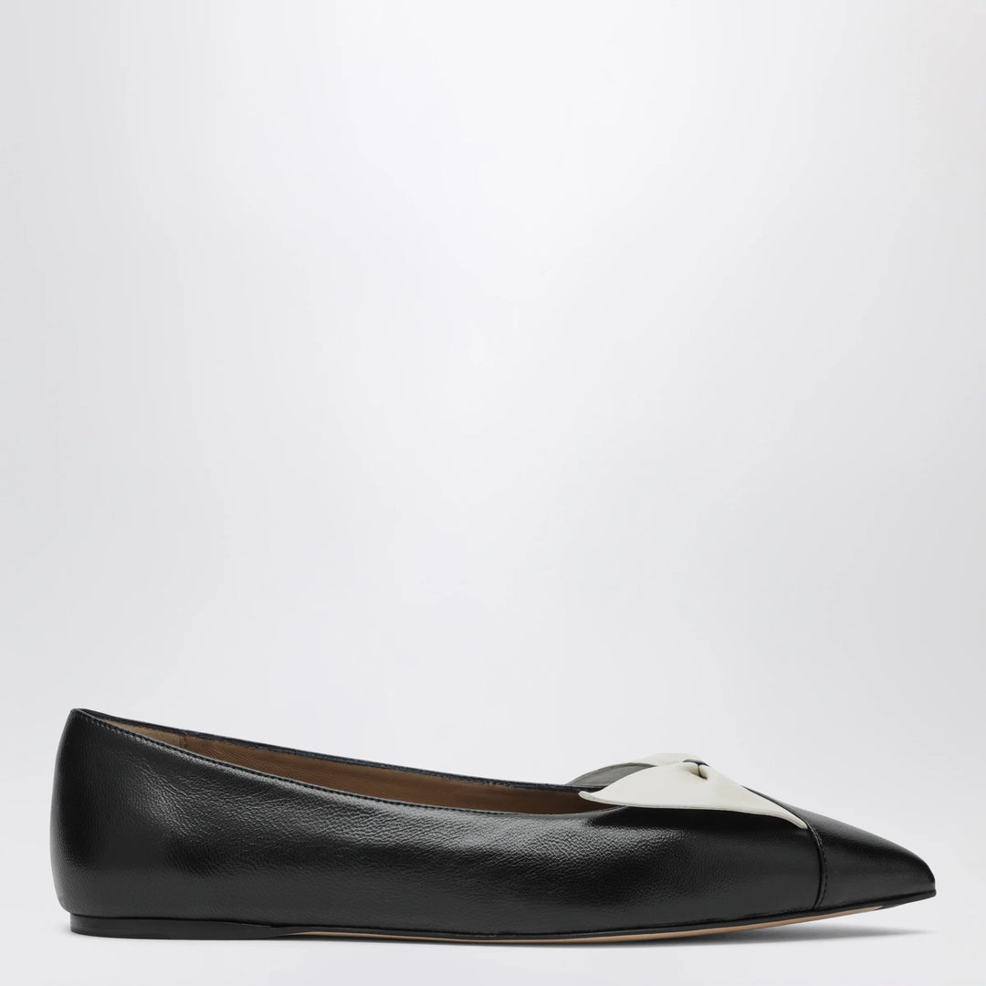 Ferragamo - Soft bow ballerina flats Black/Mascarpone