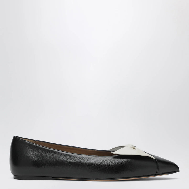 Ferragamo - Soft bow ballerina flats Black/Mascarpone