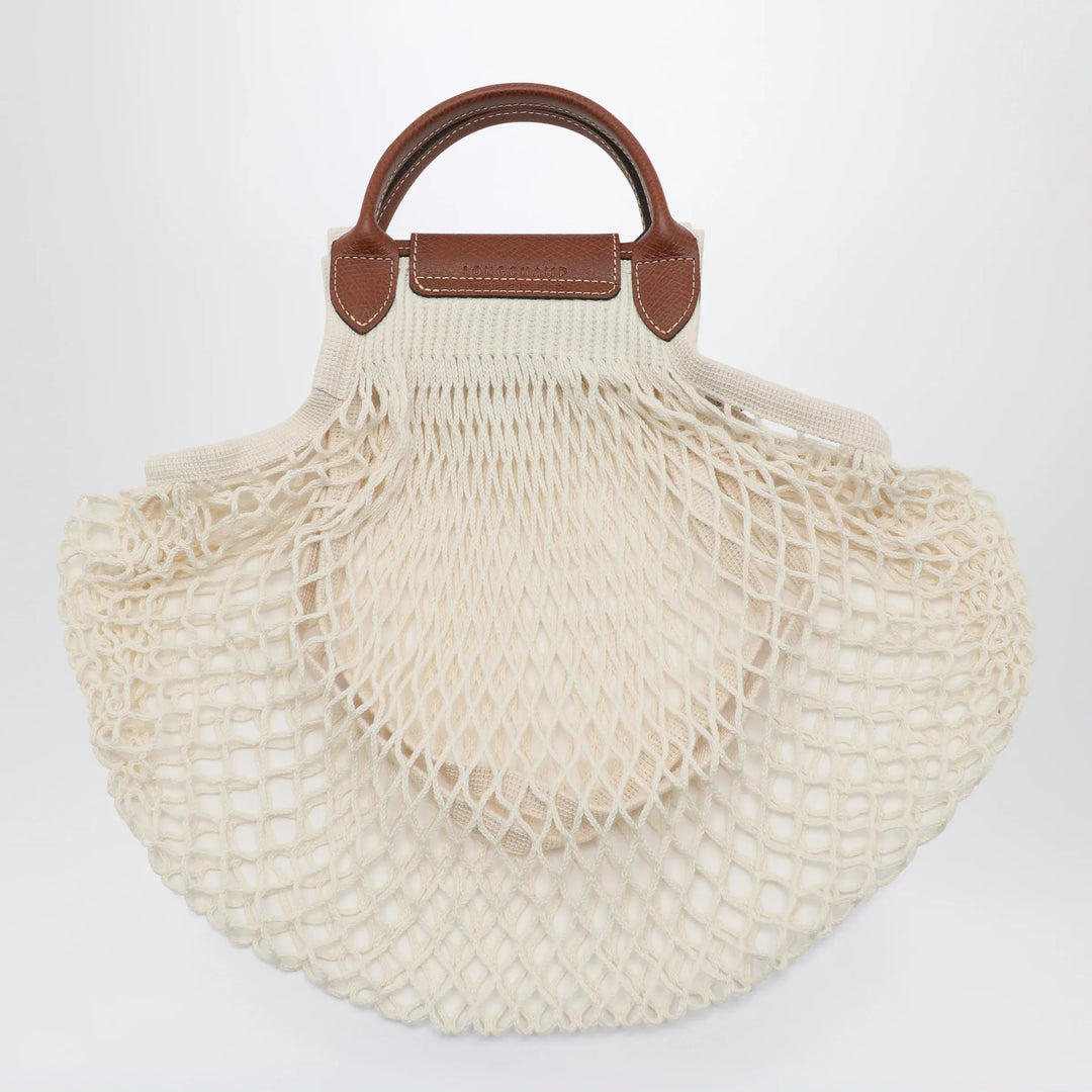Longchamp - Ecru La Pliage Filet small Brand Apparel &amp; Accessories U