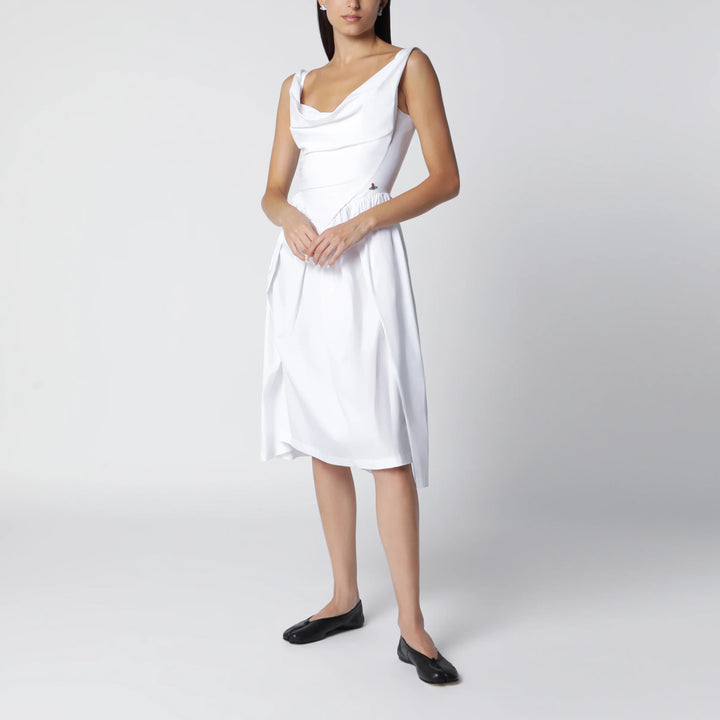 Vivienne Westwood - Sunday midi cotton poplin dress in white