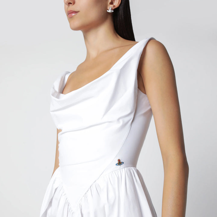 Vivienne Westwood - Sunday midi cotton poplin dress in white