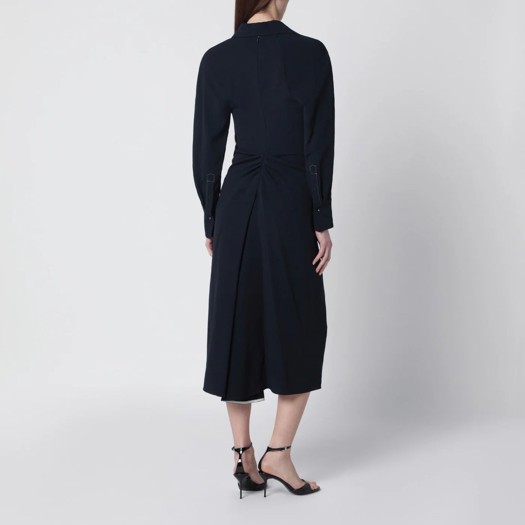 Victoria Beckham - Navy blue midi shirt dress