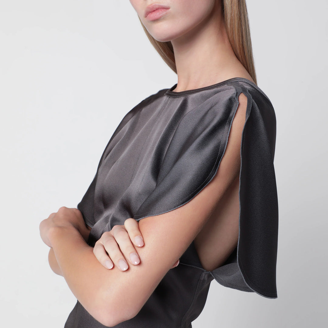 Victoria Beckham - Bela satin viscose top in Ore