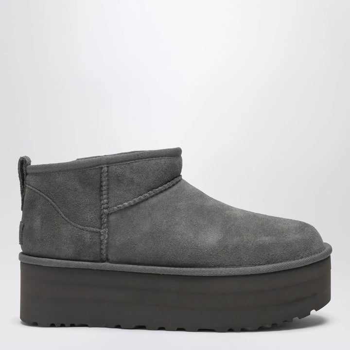 UGG - Classic Ultra Mini grey boot with platform