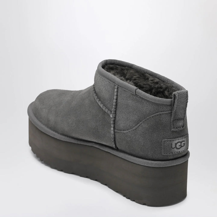 UGG - Classic Ultra Mini grey boot with platform