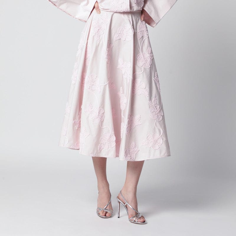 Skirts ROTATE Birger Christensen - Orchid pink skirt with floral embroidery - 36 DK Brand