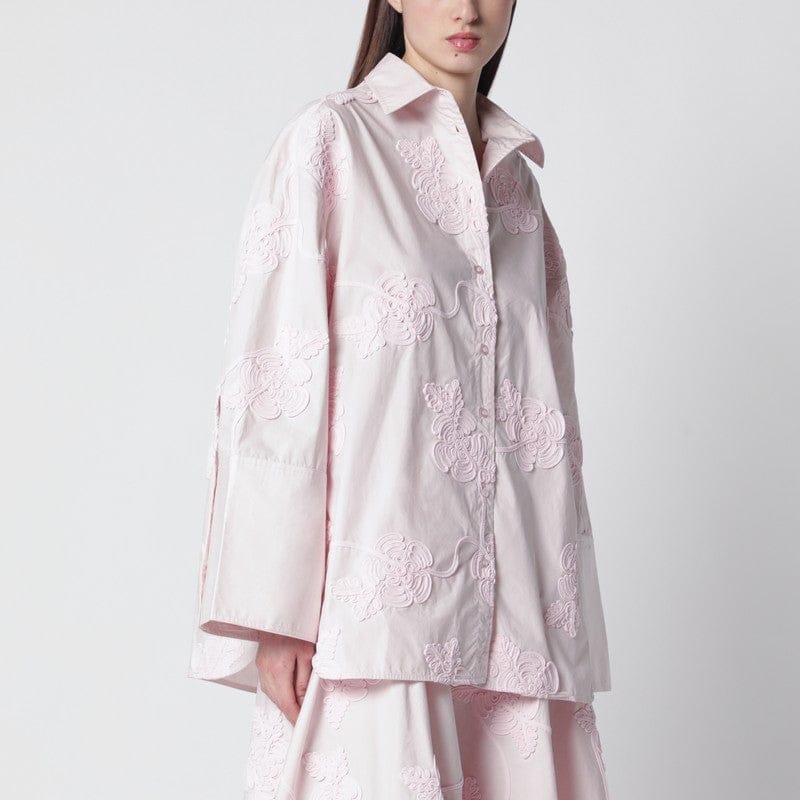 Shirts & Tops ROTATE Birger Christensen - Oversized orchid pink shirt with floral embroidery - 38 DK Brand