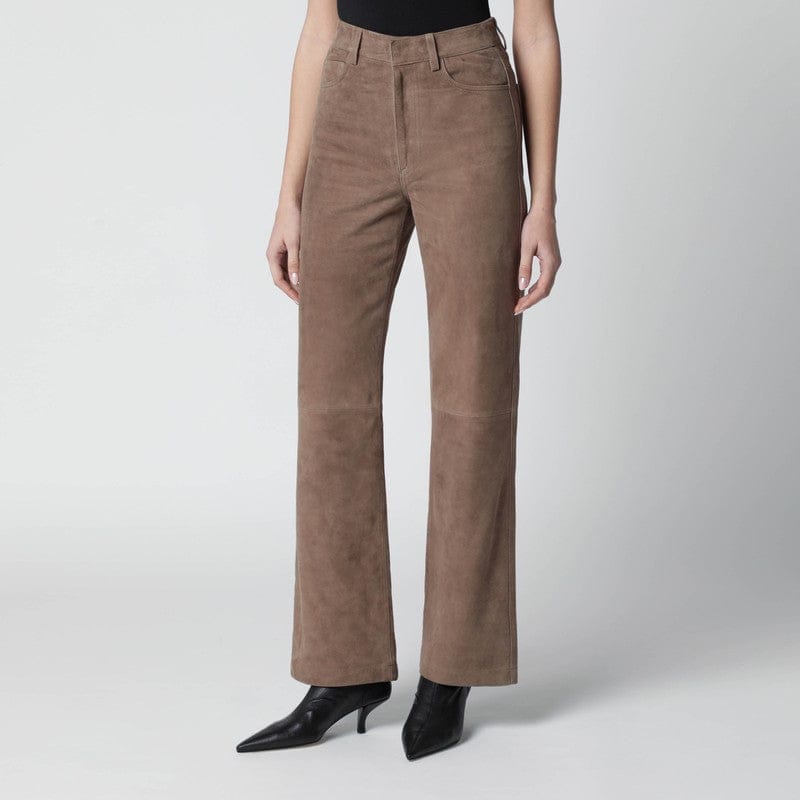 Pants ROTATE Birger Christensen - Brown suede trousers - 38 DK Brand