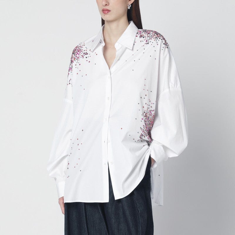 Shirts & Tops Dries Van Noten - White oversized shirt with Firework embroidery - S Brand