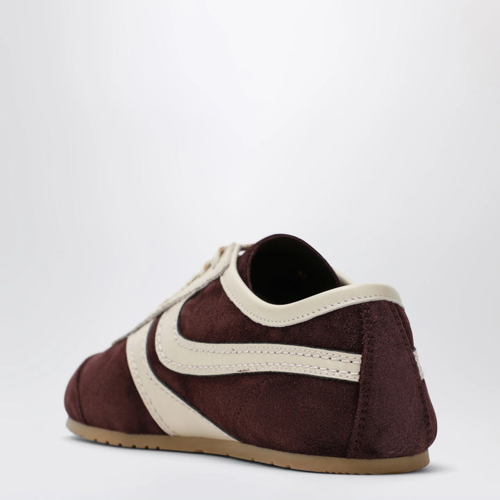 Dries Van Noten - Dark purple/beige suede sneakers