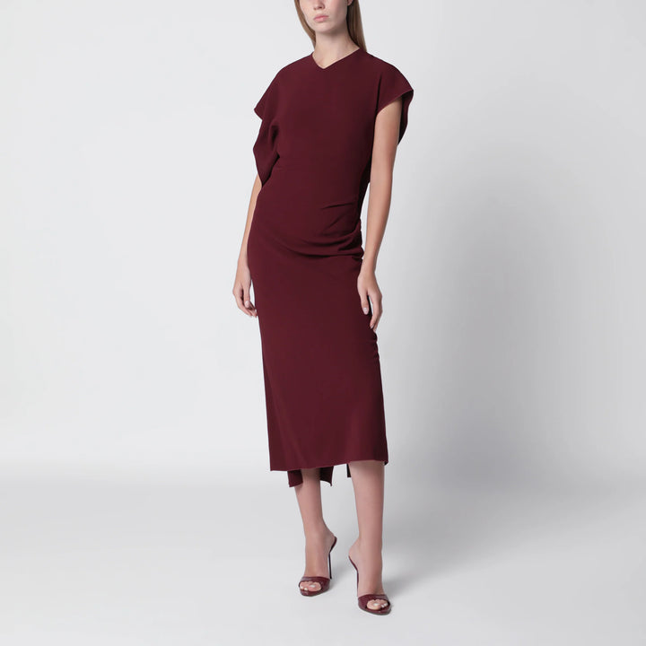 Victoria Beckham - Victoria stretch cady ankle-length dress in cinnabar red