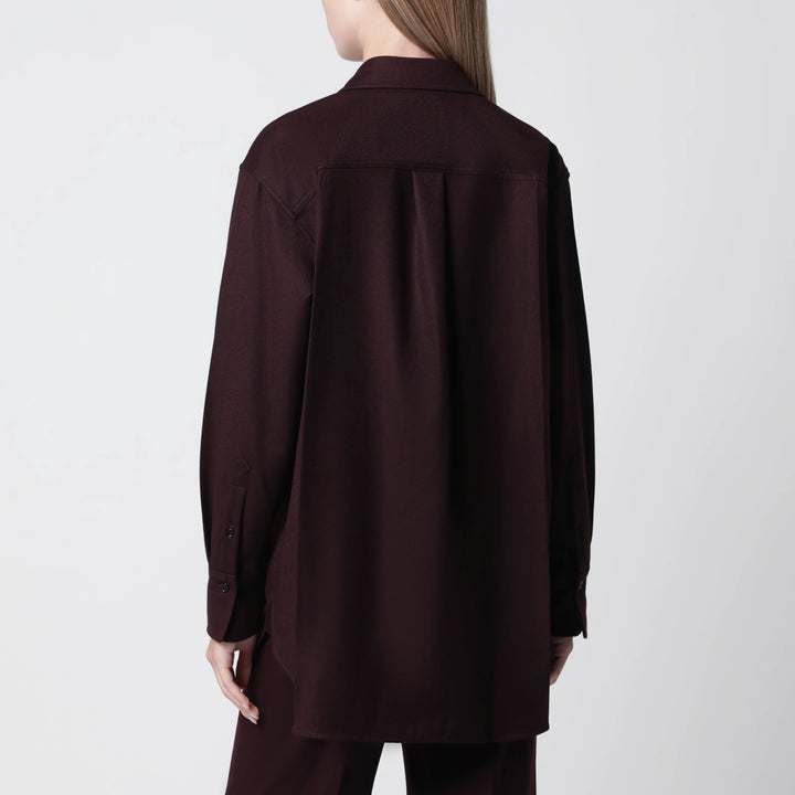 Victoria Beckham - Virgin wool flannel shirt in acai