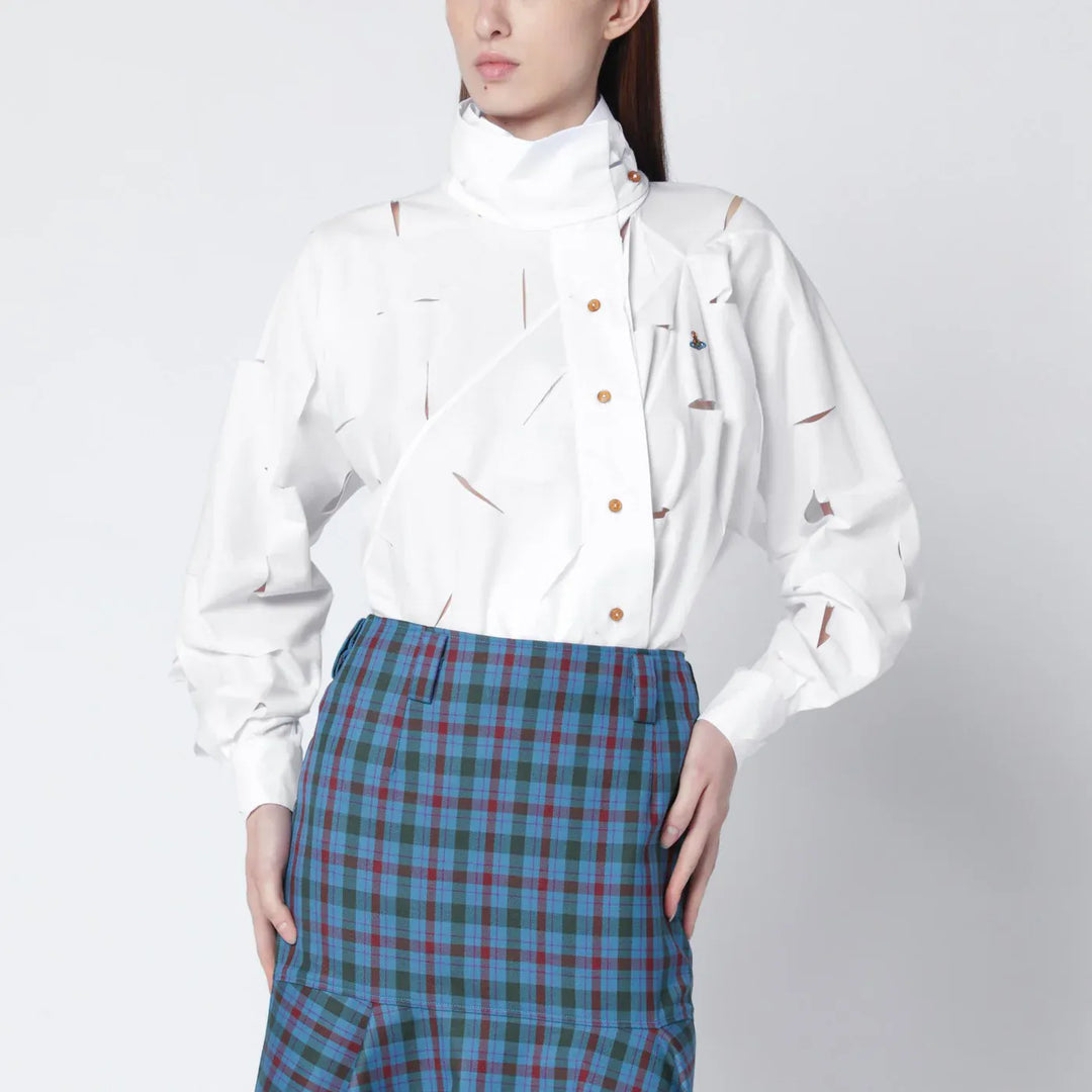 Vivienne Westwood - White Halston shirt with cut-out details Brand Apparel & Accessories > Clothing > Shirts & Tops 40  IT