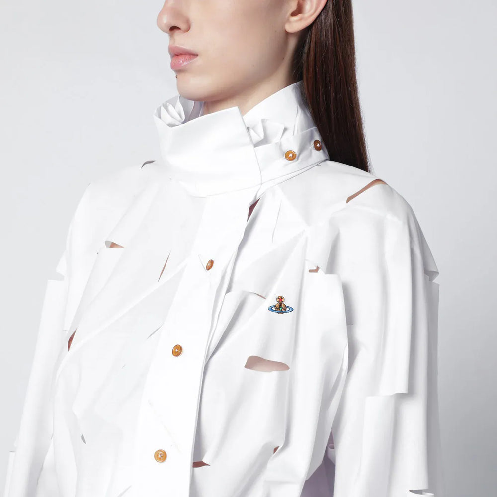 Vivienne Westwood - White Halston shirt with cut-out details Brand Apparel & Accessories > Clothing > Shirts & Tops 40  IT