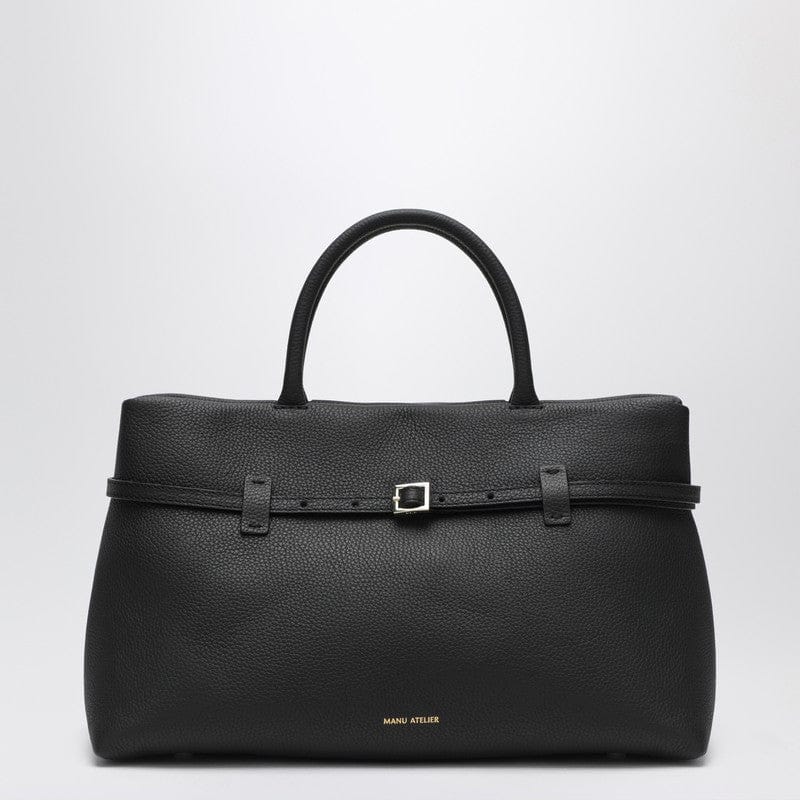 #N/A Manu Atelier - Le Cambon 35 black bag in grained leather - One size Brand