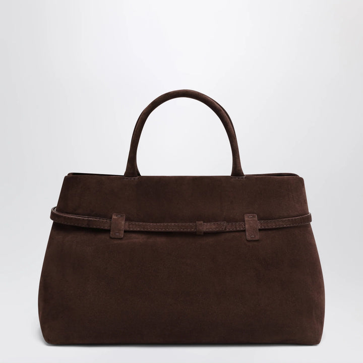 Manu Atelier - Le Cambon 35 dark brown suede bag