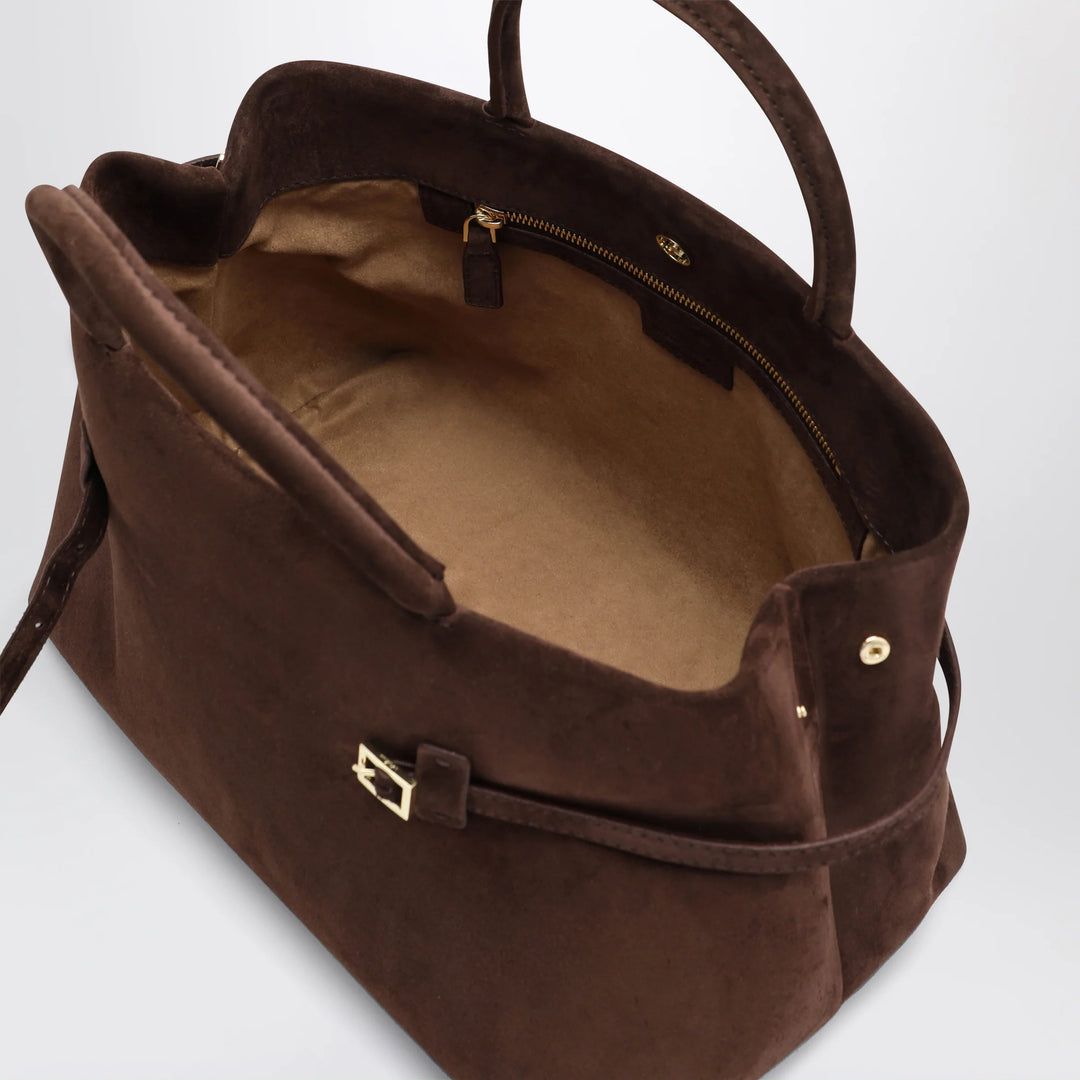 Manu Atelier - Le Cambon 35 dark brown suede bag