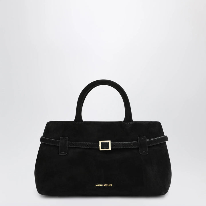 Manu Atelier - Le Cambon 25 black suede bag
