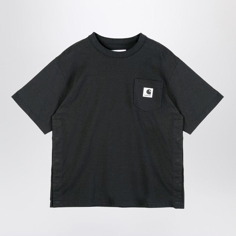 Shirts & Tops Sacai x Carhartt WIP - Black cotton T-shirt with logo patch - 1 Brand