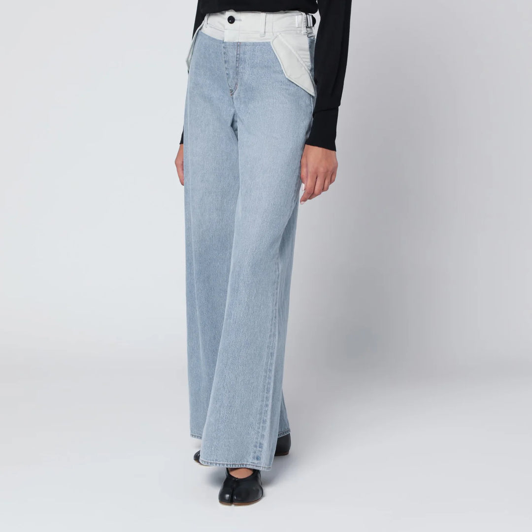 Sacai - Blue/light grey two-tone jeans