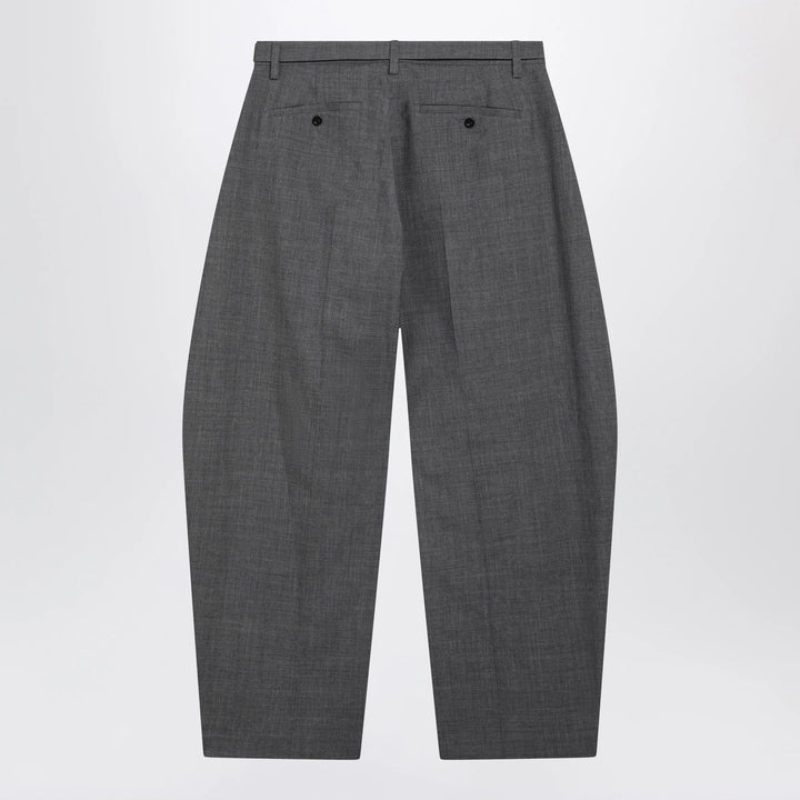 Sacai - Grey wool trousers with belt