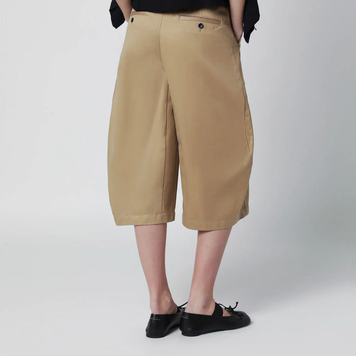 Sacai - Beige cotton chino bermuda shorts