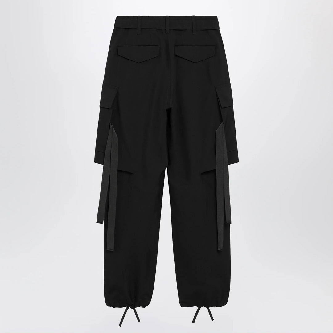 Sacai - Wool-blend cargo trousers