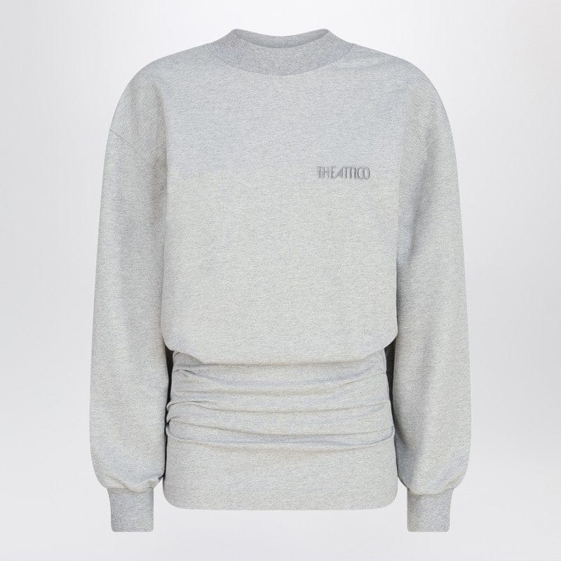 Dresses The Attico - Grey melange mini dress in cotton blend - 40 IT Brand