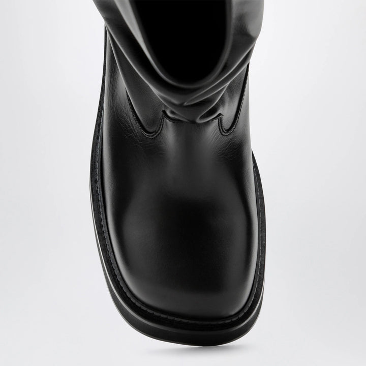 The Attico - Robin Passeggiata combat boots in black calf leather