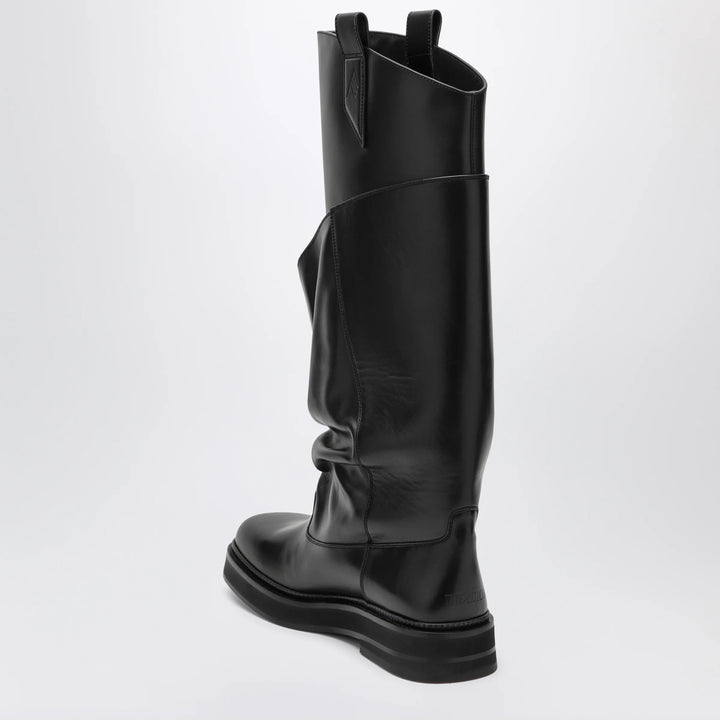 The Attico - Robin Passeggiata combat boots in black calf leather