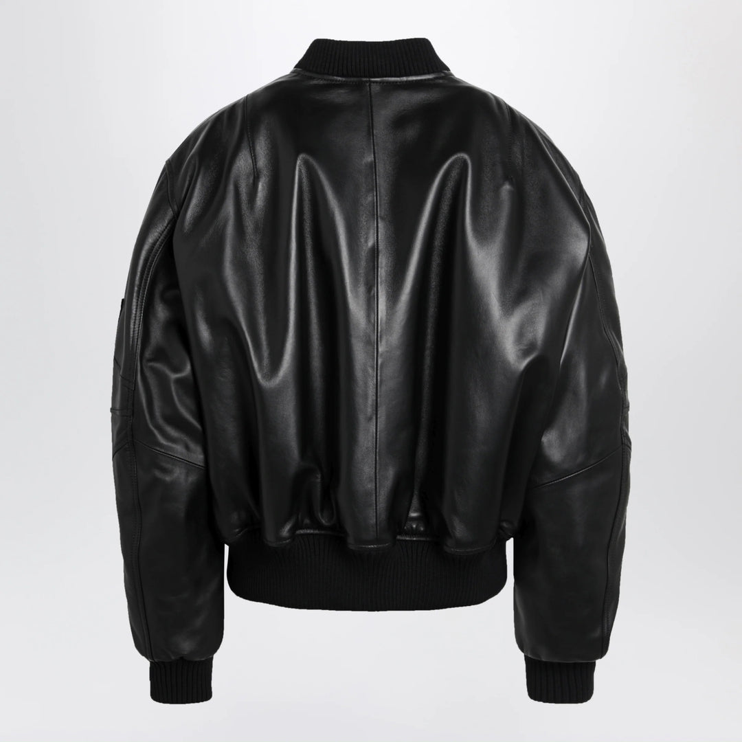 The Attico - Anja bomber jacket in black leather