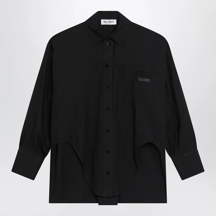 The Attico - Black cotton shirt with logo