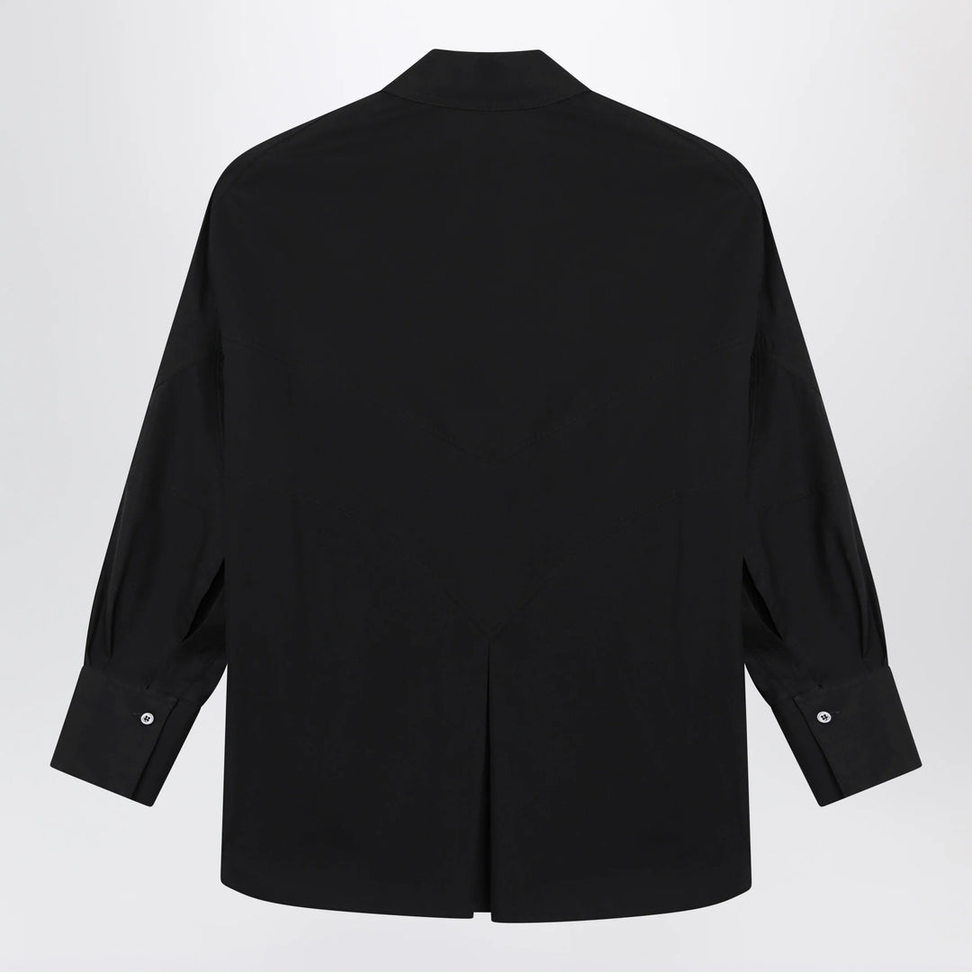 The Attico - Black cotton shirt with logo