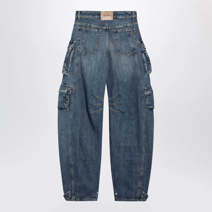 The Attico - Fern washed blue cargo trousers