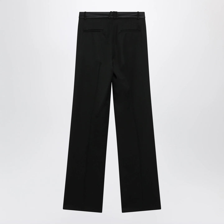 The Attico - Black virgin wool tuxedo trousers