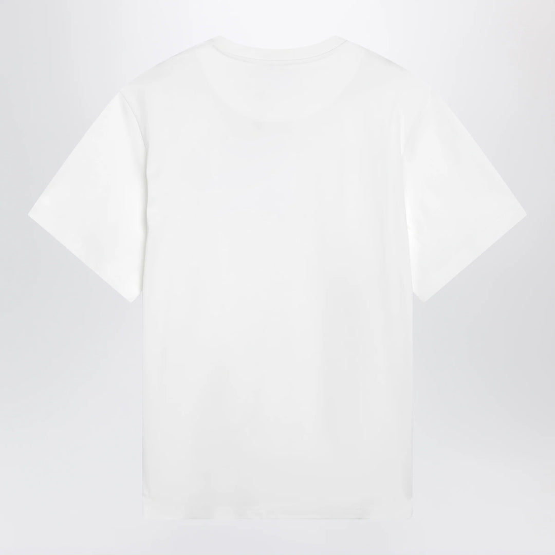 The Attico - Oversized cotton jersey T-shirt with cutout hem, white