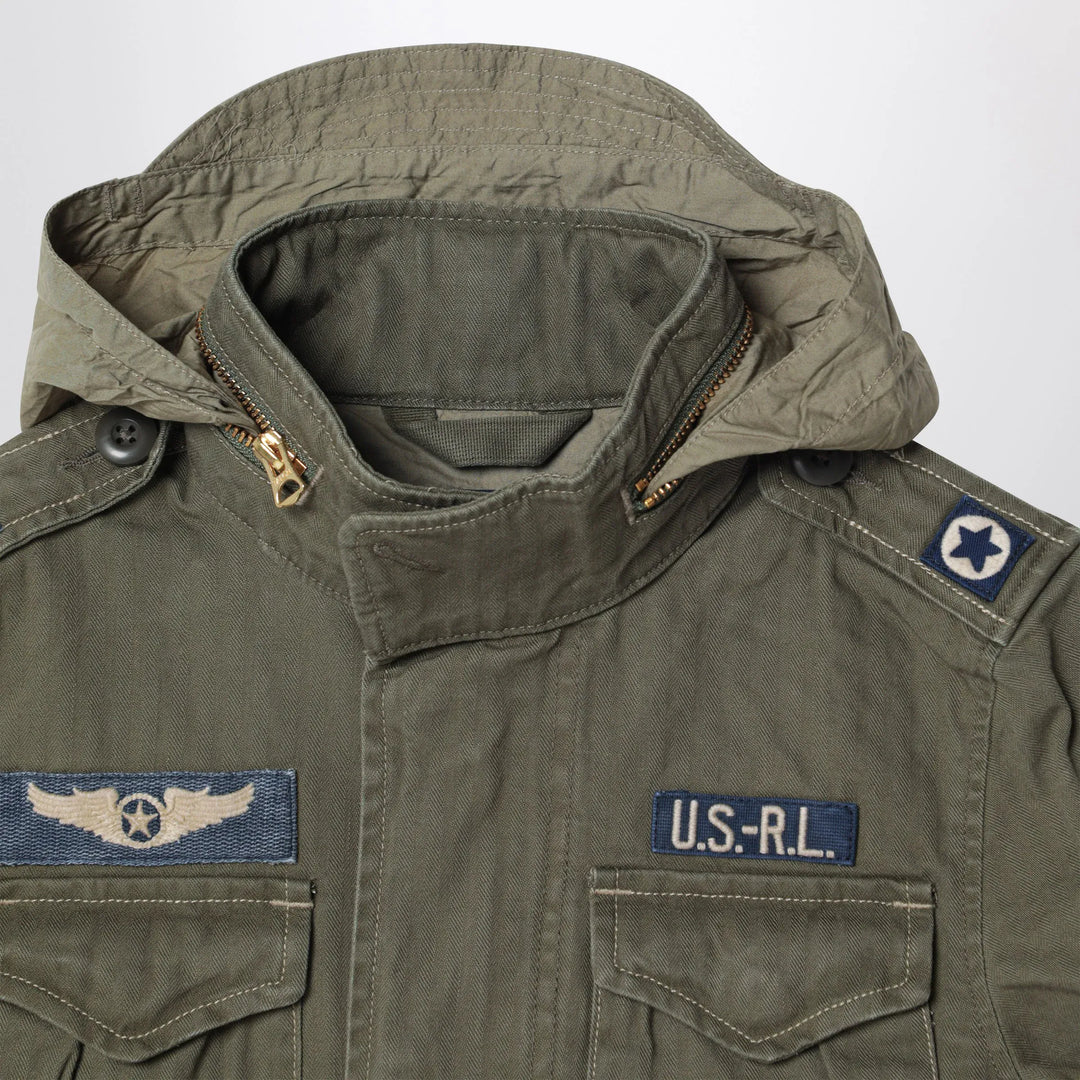Polo Ralph Lauren - Military jacket in olive green cotton canvas