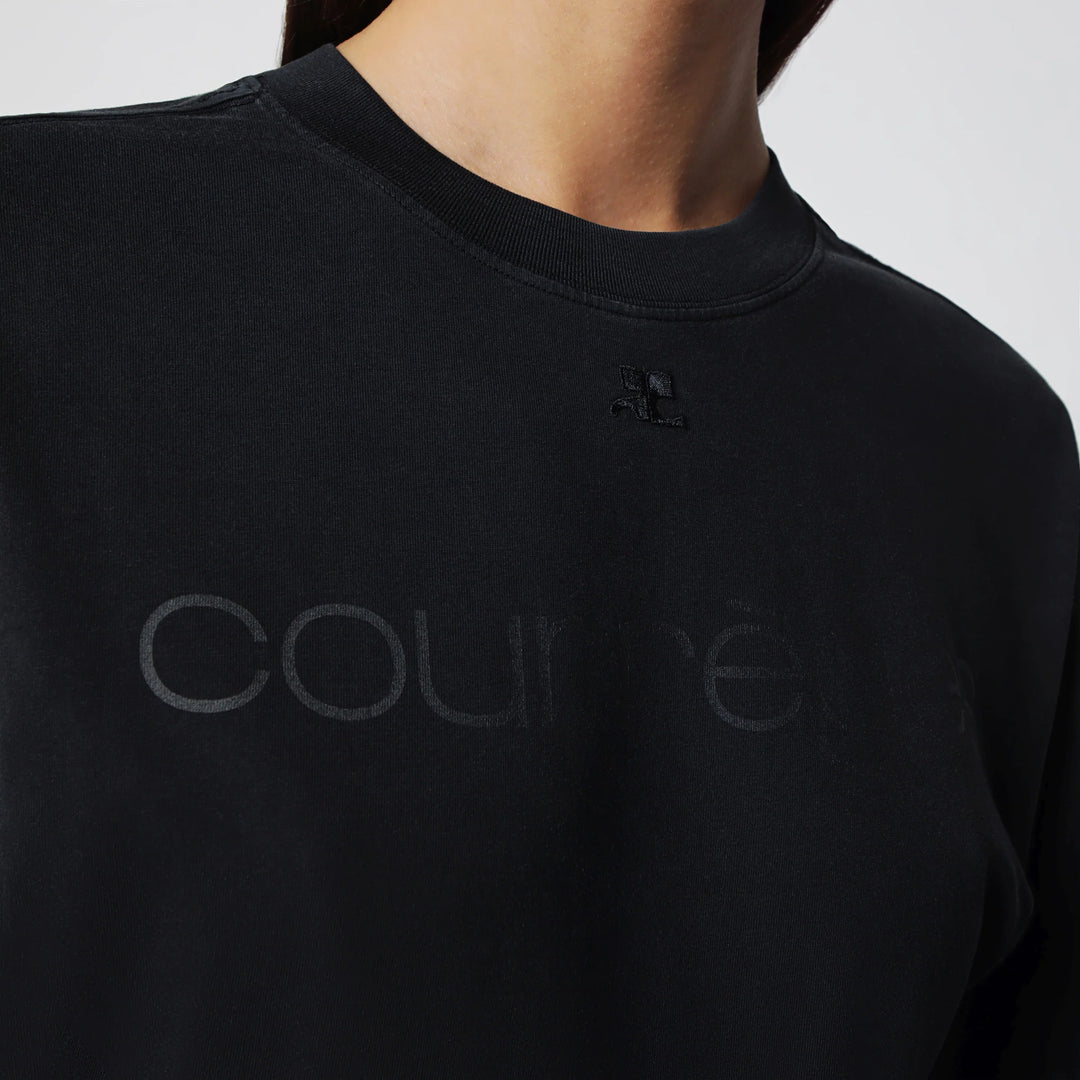 Courrèges - Black double-sleeve T-shirt