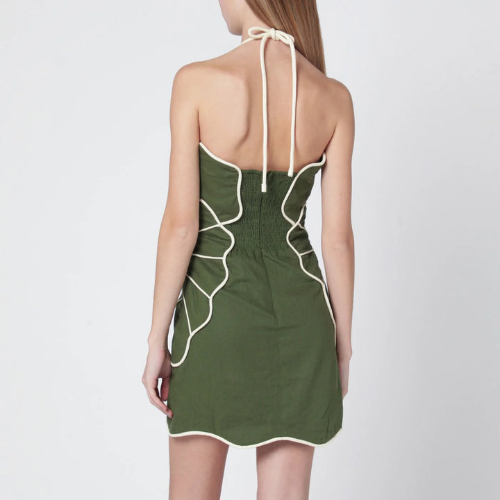 FARM Rio - Short green linen-blend dress