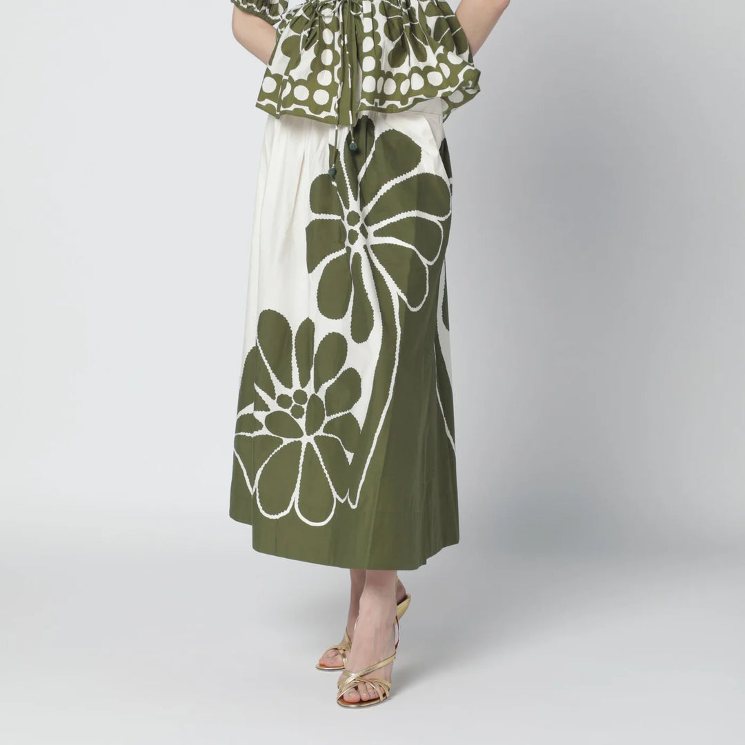 FARM Rio - Palermo maxi skirt with green print