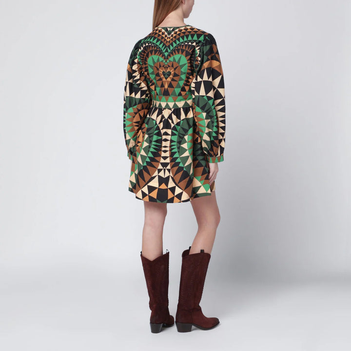 FARM Rio - Green Heart Deco mini dress