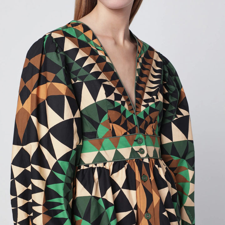 FARM Rio - Green Heart Deco mini dress