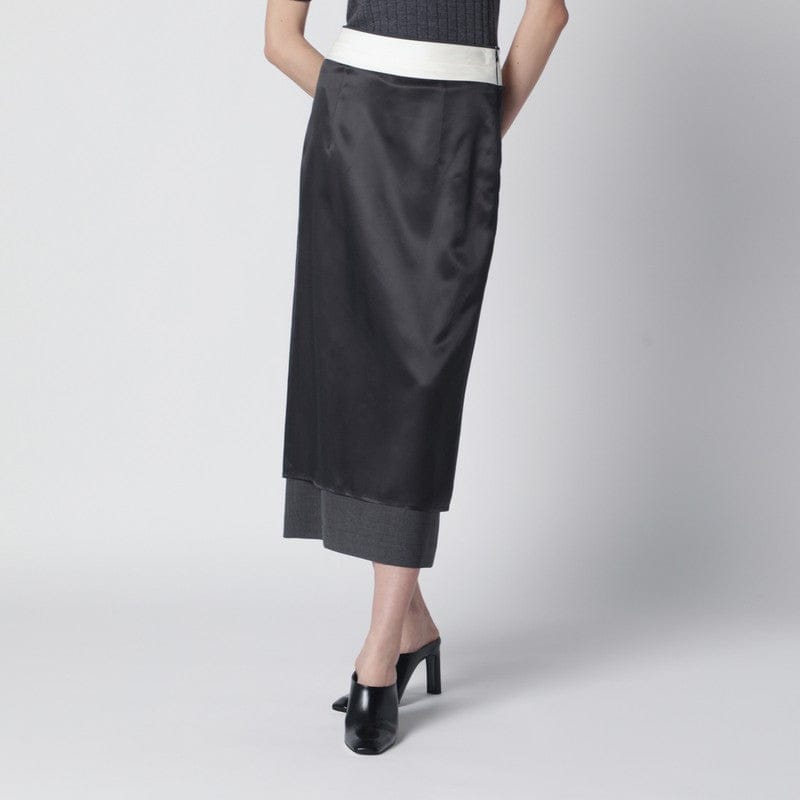 Skirts Róhe - Dark grey inside-out midi skirt - 40 FR Brand