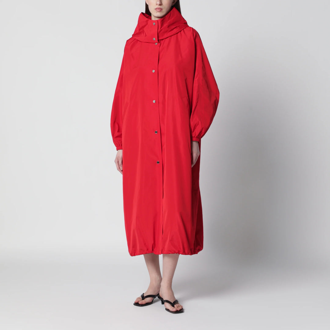 Róhe - Red oversize coat in silk-blend fabric