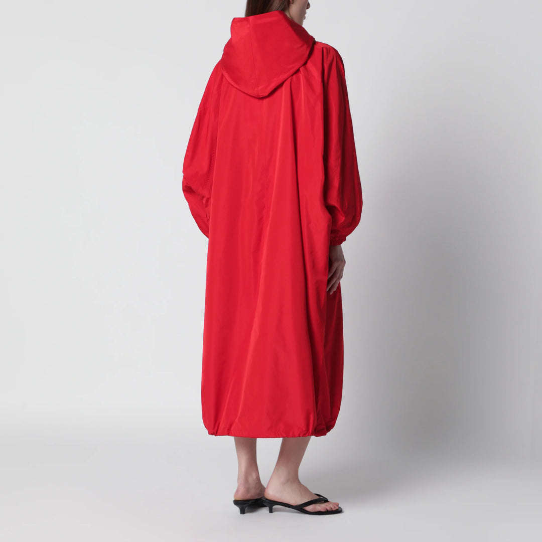 Róhe - Red oversize coat in silk-blend fabric