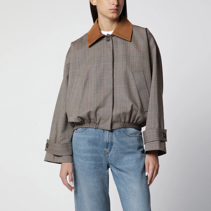 Róhe - Brown Prince of Wales wool jacket
